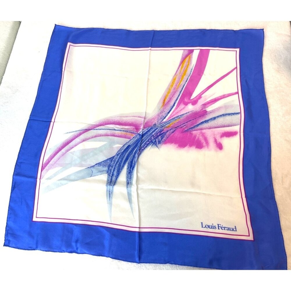 Louis Feraud Scarf Oversized Abstract Splash 25 X 25.5